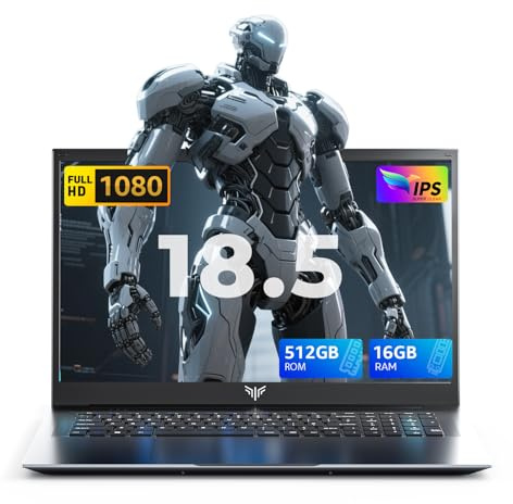 ACEMAGIC 18.5 FHD Laptop with N150 Processor up to 3.6GHz, 16GB RAM Laptop with 512GB SSD, HD Display Laptops, Support WiFi 5, BT5.0, 3*USB3.2, Dual Speakers, 8000mAh Long-Lasting Battery