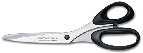 Victorinox Profi Haushalts- und Berufsschere, Extra Scharfe Klinge, 21 cm, Robuster Kunststoffgriff, Rostfreier Stahl, schwarz