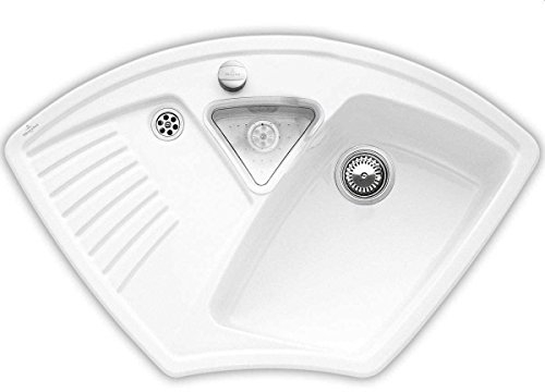 Villeroy & Boch Arena Eck Weiß (alpin) - 6729 02 R1 Keramikspüle Exzenterbetätigung