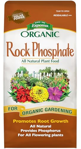 Espoma Rock Phosphate – 7.25 lb Organic Plant Fertilizer for Outdoor Flower Or Vegetable Gardens – Promotes Blooming & Root Growth – for Use On All Plants