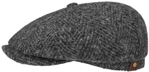 Stetson Herren Schurwoll-Fischgräten-Hutteras-Mütze Beige