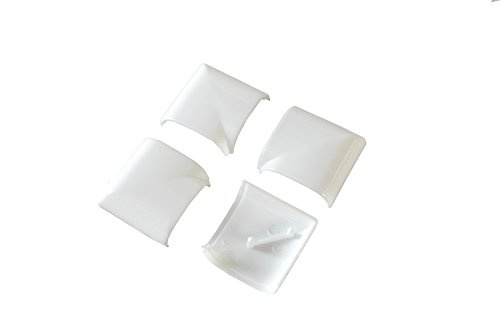 empasa Abdeckkappen für Bausatz Basic ALURAHMEN aus Kunststoff | Farbe: weiß, 4er Set