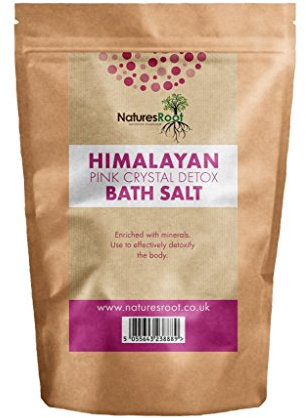 Natures Root Sel de bain détox cristal rose de l'Himalaya 500 g