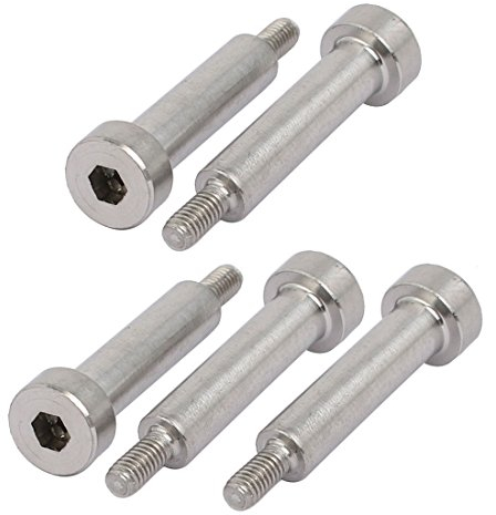 sourcing map 5Stk. 304Edelstahl Innensechskant Schulter Bolzen 5mm Dmr. 20mm Länge M3 Gewinde de