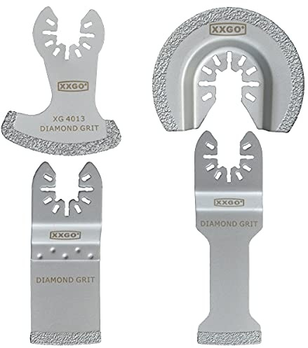 XXGO 4 Pcs Oscillating Multi Tool Diamond Blades for Grit Grout Removal XG4004DU
