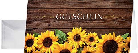 SIGEL Gutscheinkarten A6 quer 10er Set | DS100, Mit Umschlägen, ideal zum individuellen Bedrucken
