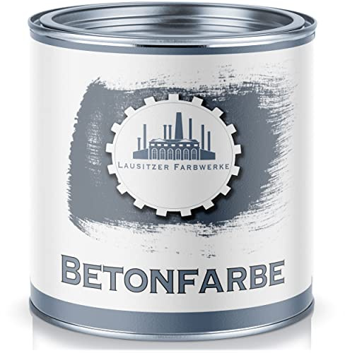 Lausitzer Farbwerk Peinture pour béton Gris satiné RAL 7005 Gris Façade traditionnelle pour surfaces minérales (pierre, mur de béton, façade, enduit) 1 l