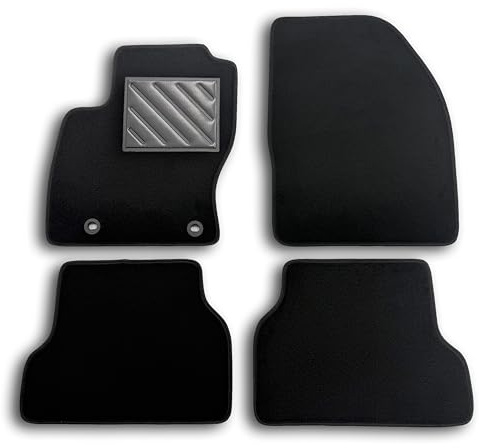 Tappetini per Ford Focus II dal 2004 al 2011 Fix ovale Su misura, antiscivolo, battitacco in gomma rinforzata