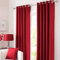 Kinfolk Textile Blackout Thermal Eyelet Ring Top Insulated Pair of Curtains Including 2 Tiebacks (Red, 66 x 90)