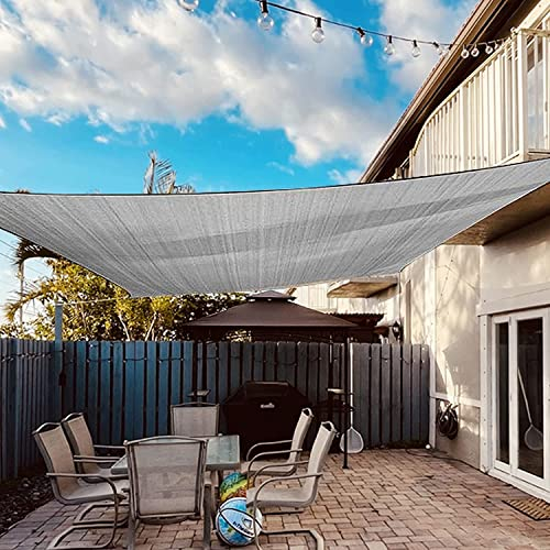 Dripex Tenda da Sole per Esterno, 5X7M Vela Ombreggiante, Tenda a Vela Rettangolare Protezione Anti Raggi UV e Impermeabile, Telo Parasole per Giardino, Terrazzo, Patio, Cortile e Prato (Grigio)