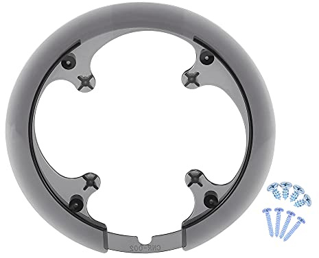 X AUTOHAUX Protection De Chaîne De Vélo Noir 1pc 42-44 Dents Plastique