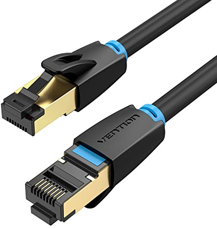 VENTION Ethernet-Kabel 49ft/15m CAT 8 Ethernet-Kabel Netzwerkkabel 40Gbps 2000Mhz kompatibel mit Xbox Series X|S PS5 PS4 Switch Ethernet Kabel High Speed 28AWG SFTP Patchkabel RJ45 Gigabit LAN Kabel