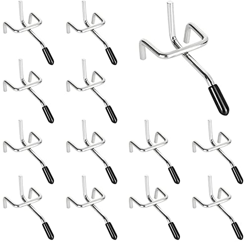 TiciKim 25 Ganci per Pannelli Forati, Metallo Pegboard per Espositori a Muro e Scaffalature da Negozio, 5cm