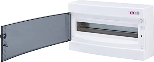 ETI Aufputz Verteiler IP40 Kleinverteiler 18 Module Transparente Tür (Acrylnitril Butadi)