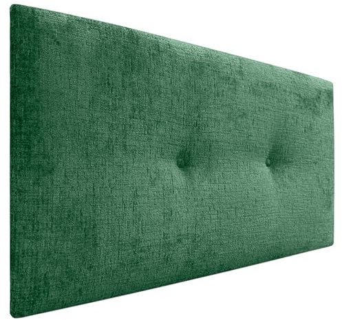 DHOME Testiera in lana naturale con bottoni Testiera imbottita Camera da letto Biancheria da letto imbottita LUSSO INVERNALE (Lana Verde, 90x50cm (80/90))