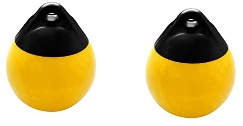 Speesy 2X Heavy Duty PVC Boat Ball Round Anchor Buoy Dock Bumper Ball Inflatable Protection Marine Mooring Buoy Yellow