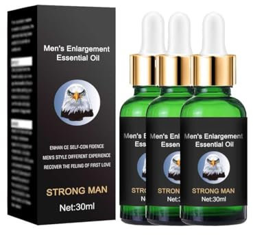 Massageöl für Männer,Männer Vergrößerndes ätherisches Öl für Mann Penis Gesundheitsfürsorge männlich Anti vorzeitige Ejakulation verlängern 30ml (3PCS)