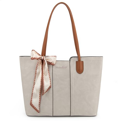 Montana West Tote Bags for Women Medium Top Handle Satchel Purses Large Shoulder Handbag Hobo Bags Tan MWC-323TN