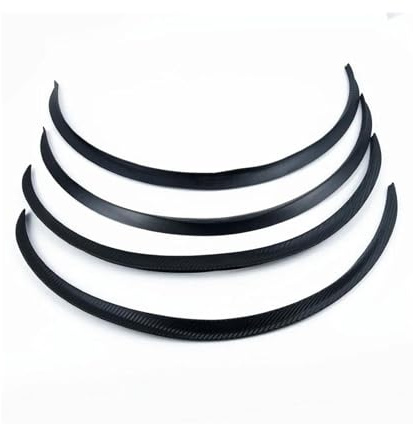 Guardabarros Fibra Carbono para Rueda Coche Embellecedor Arco Cejas Tira Labios Protector Llamarada Ruedas Embellecedor Arco Cejas Labios 4 Uds Cejas Rueda Coche