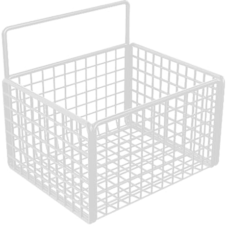 Cestini da Cucina Sospesi, Cestino Per Frutta con Montaggio a Parete, Adesivo Senza Foratura, Piccolo Cestino in Metallo, Cestino Per Cestini in Filo Metallico Per Cucina(Bianco)