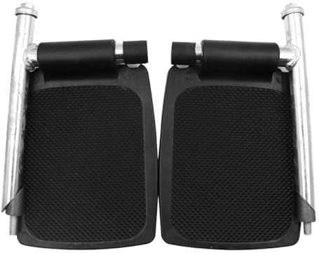 Sarini Fußstütze für Rollstühle,Antriebsrollstühle,Kratzfeste Universal-Fußplatte,Rollstuhlzubehör,Hochleistungsausrüstung,Kunststoff mit Stange