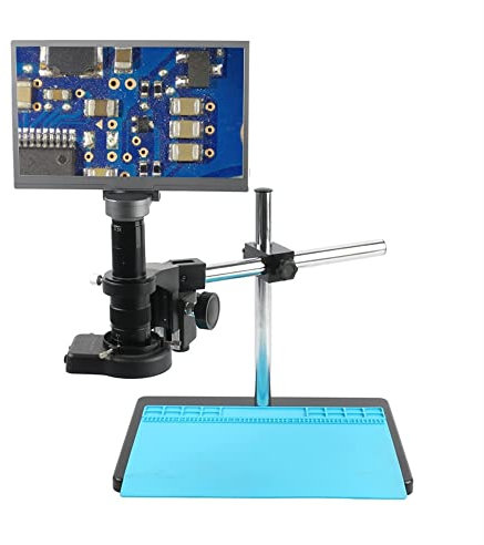 CAFIEDR Monitor LCD da 11.6 Pollici 1080P HDMI Videoregistratore Digitale Industriale Sistema di telecamere per microscopio con memorizzazione di misurazioni Obiettivo 180X/ 300X