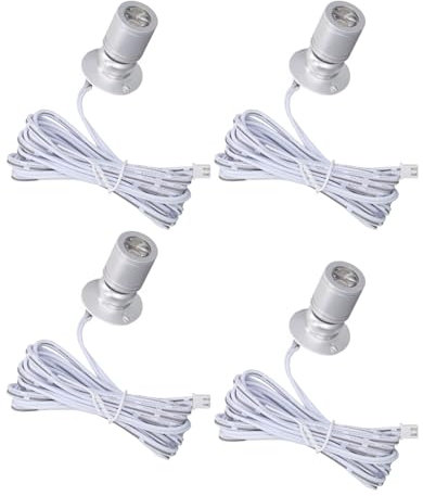 Asixxsix Mini-LED-Strahler, Dimmbare USB-Display-Spot-Leuchten, Schraubmontagesatz, 6,6 Fuß Langes Kabel, Oberflächenmontierte Befestigung, Aluminiummaterial, für Gemälde-Bildergalerie