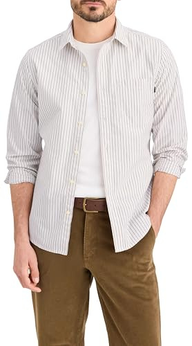 Dockers Ls Ultimate T-Shirt Slim pour Homme, Erwin Lucent White, Avocat, Calcite, Golden Brown, M