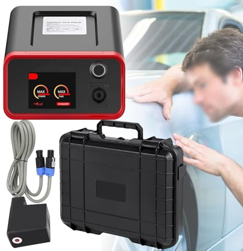 vnmudzeo Outils De DéBosselage sans Peinture Portables, DéBosseleur De Carrosserie Automobile en Aluminium 1500 W Portatif à Induction éLectromagnéTique, pour Toit De Voiture,110V