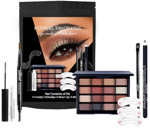 Set di Trucchi, FantasyDay Kit di Bellezza Cosmetici Kit per Occhi, Viso e Labbra - Natale Regalo Xmas Makeup Gift Set con Correttore, Rossetti, Lucidalabbra, Palette Ombretti, Mascara, Trousse, Fard
