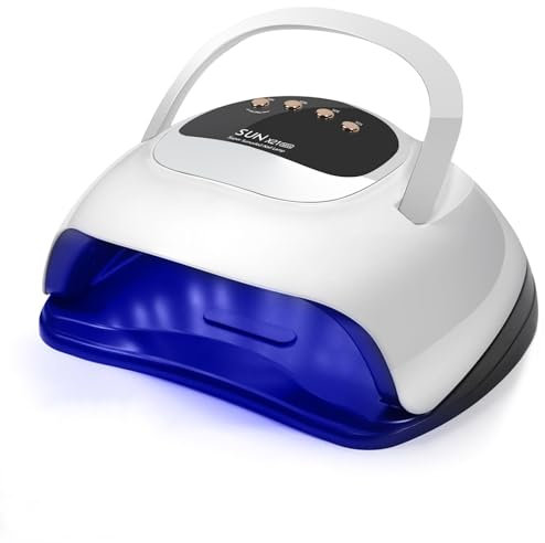 320W UV LED Nail Lamp with 72 Led Beads, Professional Nail Dryer Gel Polish Light, UV Nail Light with 4 Timer Settings, Nail Polish Curing Gel LED Dryer with Automatic Sensor, LCD Display (X21)