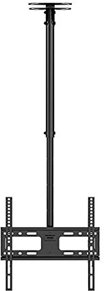 IUokLU Soporte para TV de Techo Resistente con Altura Ajustable y rotación de 360° para televisores de Pantalla Plana LCD LED OLED y Plasma de 26'' a 55'',
