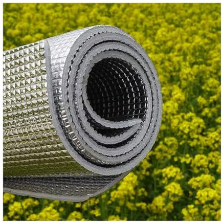 Film Aluminium Double Face, Film réfléchissant, Isolant, Protection Solaire, économie d'énergie, étanche, insonorisant, pour Toit en Ruche, Chauffage au Sol (100 cm x 250 cm)