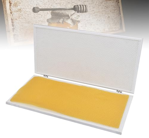 Vituord Bienenwachs-Mittelwandmaschine, Silikon-Bienenwachs-Prägeform, Wabendurchmesser: 41,5 X 19,5 cm, Einfaches Entformen, Imkereibedarf