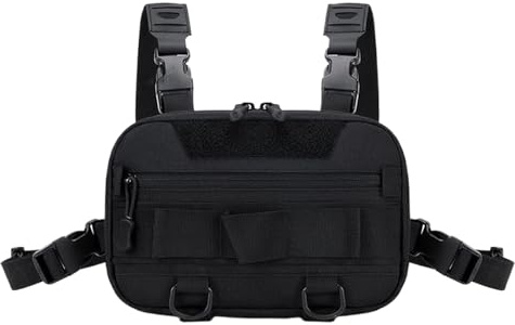 Borsa da impermeabile, grande capacità, zaino leggero per attrezzi, gadget, occhiali da sole, chiavi, carte, Nero, Refer to description