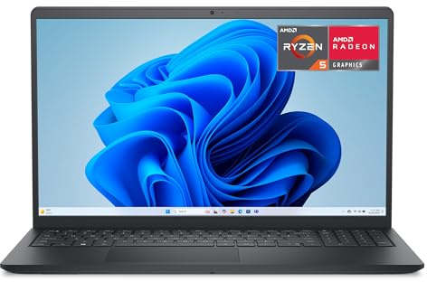 Dell 15 Laptop DC15255-15.6-inch FHD 120Hz Display, AMD Ryzen 5-7520U, 8GB LPDDR5 RAM, 512GB SSD, Radeon 610M Graphics, Windows 11 Home, Onsite Service - Carbon Black