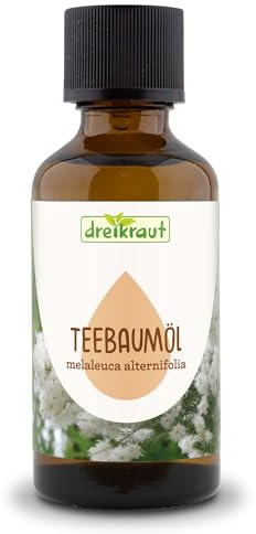 dreikraut Teebaumöl, BIO, 100% Naturrein, Duftöl, Kosmetik (50 ml, Teebaumöl)