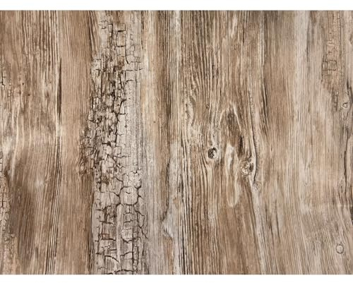 Klebefolie Möbel 90x210 cm | Möbelfolie selbstklebend in Holzoptik | Folie für Möbel zur schnellen Renovierung von Türen, Schränken und Regalen | Möbelfolie dekorativ und pflegeleicht | Altes Holz