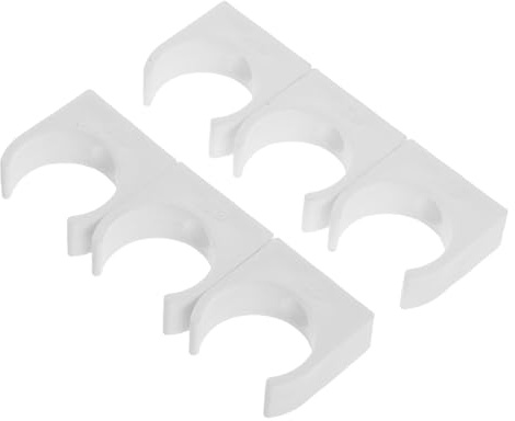 HOLIDYOYO 50pcs White Plastic Water Pipe Clamp Clips U-Shaped Heavy Duty Tubing Supports for Automotive Mechanical and Aquarium Applications Weatherproof Fit