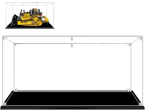 Cassa di esposizione in acrilico, scatola di esposizione con base nera, vetrina antipolvere di assemblaggio, per le figure da collezione giocattoli modelli automobili (60x40x30 cm)