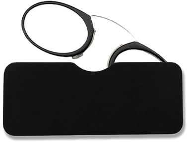 COVESATO Mini Nose Clip Bügellose Lesebrille mit Universal Kompaktetui für Damen & Herren,Ärmellose Unisex Ultraleichtes Monokel Lesehilfe