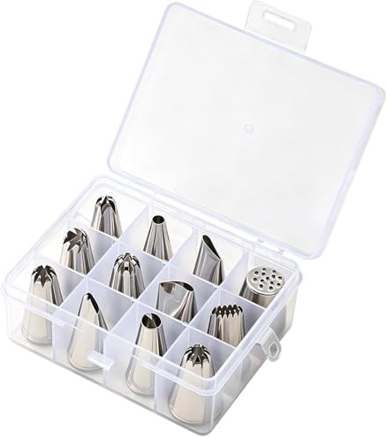 Boquillas Glaseado Duyas Para Frosting De Acero Inoxidable 12 Piezas