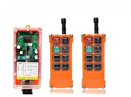 6-knapps 26V-635V 12V-36V Trådlös industriell fjärrstyrd kran(2 send 1 receive26V-635V)