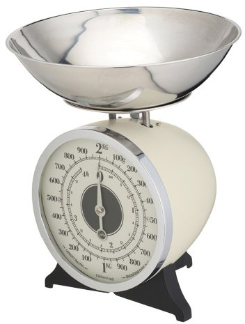 KitchenCraft Classic Collection Vintage Mekanisk Köksvåg, Antik Creme, 2 kg, TPCSCALECRE