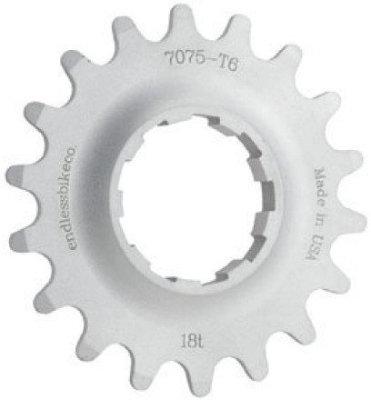Endless Bike Kick Ass 18T Silver Anodized Aluminum Singlespeed Cog for