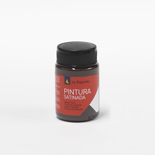 La Pajarita Pintura Satinada al Agua Sombra Tostada 35ml – Pintura Multisuperficie, Acabado Satinado, Alta Cubrición