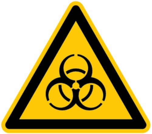 LEMAX® Warnschild, Warnung vor Biogefährdung W009 DIN EN ISO 7010 Alu geprägt gelb/schwarz, 200mm