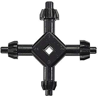 wolfcraft Universal Chuck Key - Multi-Size Drill Accessory for Chucks | Compatible with all common drills, includes chuck key sizes 4, 5.5, 6, and 7 mm, durable metal tool. 2635000