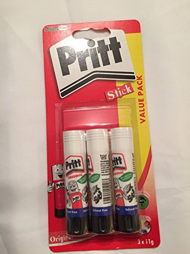 Pritt Colla Stick da 11 g, colore bianco, confezione da 3