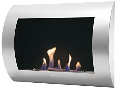 PURLINE INOX CLASIC, Caminetto al Bioetanolo in acciaio laccato, Argento, 60 x 13.4 x 45 cm